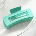 Matte mint green rectangular hair claw clip for women made of premium ABS plastic - 10.5CM Green