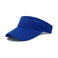 Royal blue outdoor sun visor hat in cotton twill fabric for sports and running - One Size / Dark Blue