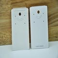 White rectangular jewelry display cards for earrings and necklaces with hanging holes - 5*8cm / 100 Cards (For Pendants)