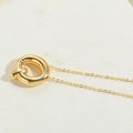 Minimalist 14K gold plated necklace with capital letter Q pendant and delicate chain link - Letter Q