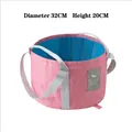 Bassine pliable rose avec doublure bleue, diamètre 32 cm et hauteur 20 cm taille - Moyen(32x20cm) / Rouge Pastèque Épaissi Amélioré Moyen