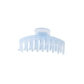 Light blue semicircular jelly hair claw clip with large teeth for thick hair styling - Bulk Packaging / Blue