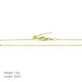 Detail der 18k vergoldeten verstellbaren Kette mit Gewicht 1,6g und Länge 50cm - Universelle O-Kette (Gold) / Gold