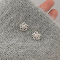 EH0537/Silver Hollow Flower Stud