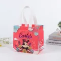 Pink Happy Easter non-woven gift bag with rabbit and egg motifs for shopping - CBDT13-Horizontal