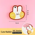 Cute white bunny spiral notebook with 50 sheets and 360 degree rotation feature - Ring Bound Note - Cute Bunny