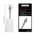 Diamond nail drill bit PG-50 peach shape for cuticle removal with red ring marker - PG-50 Fine-Peach Shape