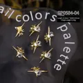 Golden mini Y2K star nail charms with crystal rhinestones, size 10.9mm by 6.5mm - 4# Starburst (11*7mm)