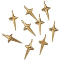Set di nove ciondoli a stella dorati in acciaio inossidabile per la creazione di gioielli - Oro