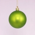 Christmas tree decoration ball with vibrant green matte finish and gold hanging cap - 2cm / Fruit Green Matte (No Cap/String)