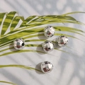 Faceted CCB plating globe beads for DIY jewelry making with metallic shiny finish - 10mm / UV Silver Plated