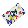 Elastic wide yoga headband featuring vibrant colorful butterfly print on splattered background - 4# Multi Butterfly
