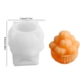 Silicone mold for 3D pumpkin candles with size measurements for DIY crafts - Pumpkin Basket / 7.9cm x 8.6cm