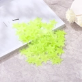 Luminous fluorescent green star wall stickers for room decoration on marble surface - Thick Version/50 Pieces Pack / 3cm/Glow / Green