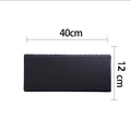 Rectangular black slate sushi serving board with natural texture, 40cm x 12cm size - Long Tray 40*12cm