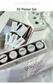 Detailed set of 6 plaster nail gels with 3D embossed texture in minimalist packaging - Set of 6 Colors