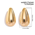 Poliertes goldene Tropfenohrringe im minimalistischen, kühnen geometrischen Stil - Kleiner Wassertropfen-Stil / Gold