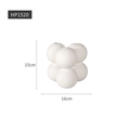 Modern white bubble ceramic vase with unique stacked spheres design, 15cm height - Matte Bubble Vase A-1520 / 15x16cm