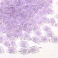 DIY purple acrylic column beads with longitudinal texture for making necklaces - Purple Core Transparent Cylindrical (50pcs)