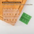 Acrylic snowflake and Christmas tree embossing mold for fondant and clay DIY baking - Snowflake Christmas Tree Stamp