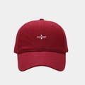 Dettaglio del cappellino in cotone con ricamo bianco del simbolo della divisione - Regolabile / Rosso Scuro