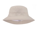 Kids quick-dry outdoor sun hat in beige solid color with wide brim and 57cm size label - Light Khaki