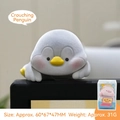Cute fuzzy gray penguin plush monitor ornament for desk and car screen decoration - New Fuzzy Penguin