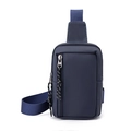 Wasserdichte marineblaue Crossbody-Brusttasche für Herren mit verstellbarem Riemen - Blau