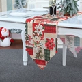 Weihnachts-Tischläufer mit Weihnachtsstern-Muster für festliche Tischdekoration zu Hause - Weihnachtsstern Stil