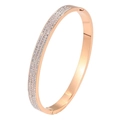 【163】rose Gold Triple-row Diamond Bangle