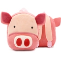 Cute pink pig plush backpack for children with adjustable straps and soft material - Pig