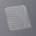 Pegatinas 5D para uñas con relieve de perlas blancas y líneas onduladas modelo TL-011 - Estilo de Línea de Perlas (TL-011)