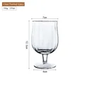 Tulip-shaped ribbed crystal glass goblet with 270ml capacity and 12.5cm height - Transparent Poco Cup