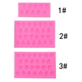 Moldes de silicona rosa con números y letras para fondant y decoración de repostería - Set de tres piezas / Rosa