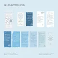 Vintage blue stationery set with ten retro letter paper designs for DIY scrapbooking - Blue Note Stationery