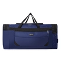 Large capacity navy blue nylon travel bag with S Sport logo and multi-pocket design - Blue
