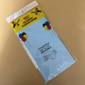 Blue heavy duty disposable plastic tablecover 137x183cm in clear retail packaging - 54x72 Inch / Light Blue