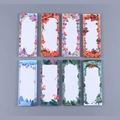 Set of 8 magnetic note pads featuring seasonal themes including floral and holiday patterns - 8-Pack Set / 23*9