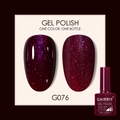 Deep purplish red glitter gel nail polish in 7.5ml bottle for UV/LED manicure - Deep Purple Red Glitter (076)