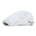 Gorra plana de mezclilla lavada azul claro con hebilla lateral ajustable - Ajustable / Azul