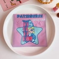 Pink cartoon bear snack seal bag for candy storage placed on a white round plate - 5# Dessert Girl
