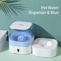 Blauwe en witte automatische waterdispenser met dubbele bak voor katten en honden - Enkele Drinkbak (Blauw)