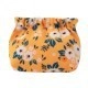 Mini floral storage bag in yellow fabric with white flowers and drawstring closure - Drawstring Style / Small Yellow Flower
