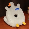 Graues Gänse-Plüsch-Nickerchenkissen mit Sweet-Stickerei für Büro und Schreibtisch - Eisseide V-förmiges Mittagsschlafkissen - Graue Gans