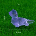 Miniatur Eidechse aus lila transparentem Harz 2,5cm für DIY Mikrolandschaften Deko - Leuchtende kleine Eidechse Violett