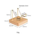 Black walnut and brass display stand for minerals, size 65x65x50mm with a 3mm wire - Beech Flat Stool Extra Large