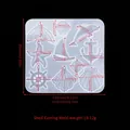 Nautical theme silicone resin mold for earrings with starfish and shell patterns - Ocean Style Earring Mold ED#21 / Translucent White