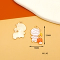 Halloween mummy and pumpkin alloy charm details with dimensions 25mm x 19mm and 1.9g weight - Pumpkin Mummy