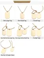 Collana con piastrina rettangolare dorata lucida in varie combinazioni di dimensioni - Collana con Targhetta Grande Singola / Oro Lucido
