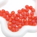 Sparkling red resin apple beads with golden glitter for DIY jewelry making and crafts - 10 Pieces Pack / Orange Red